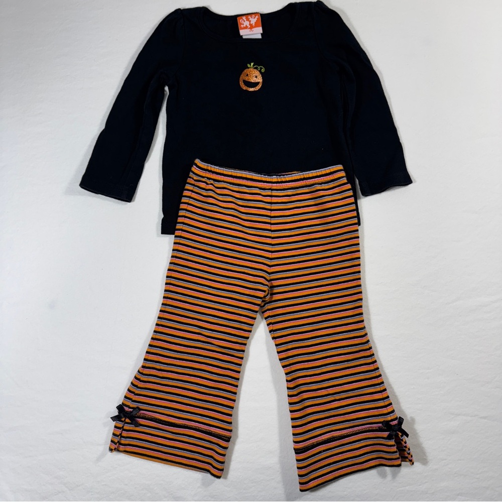 Girls 12-18 month Halloween Sparkly Pumpkin Outfit